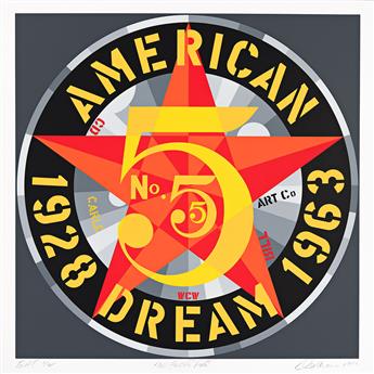 ROBERT INDIANA American Dream #5 (The Golden Five).